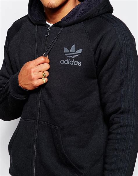 adidas men's black hoodie